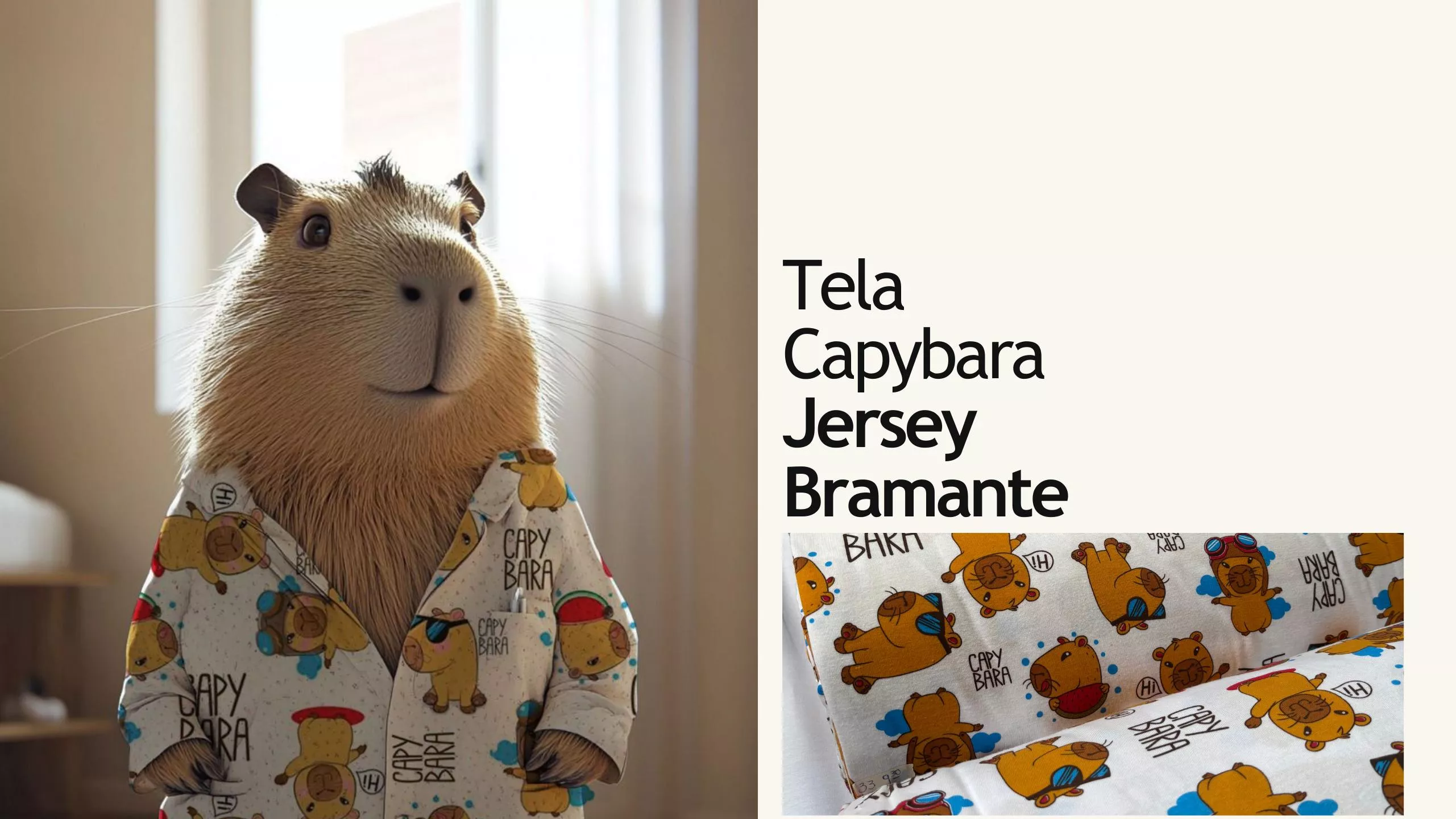 tela jersey capybara